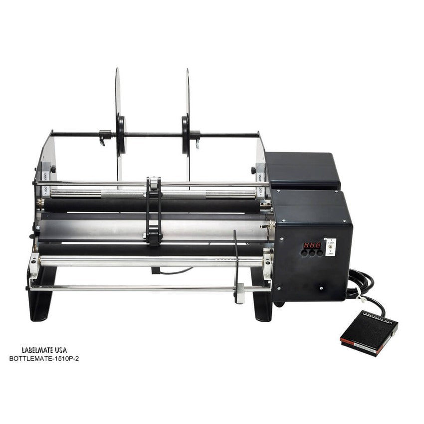 Labelmate Automatic Bottle/Jar Label Applicator, 15" wide. 2 labels per bottle - BOTTLEMATE-1510P-2-Applicators-CardBoardCore