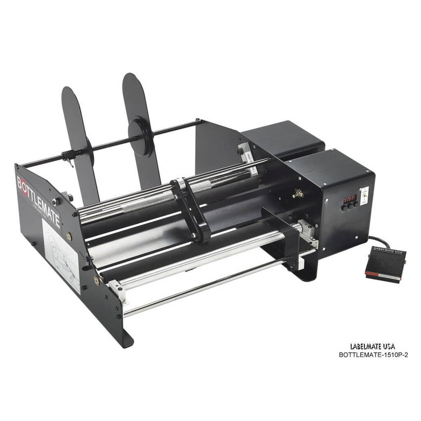 Labelmate Automatic Bottle/Jar Label Applicator, 15" wide. 2 labels per bottle - BOTTLEMATE-1510P-2-Applicators-CardBoardCore