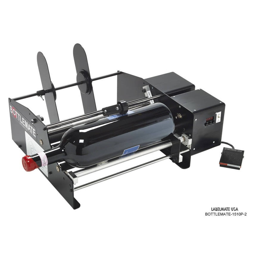 Labelmate Automatic Bottle/Jar Label Applicator, 15" wide. 2 labels per bottle - BOTTLEMATE-1510P-2-Applicators-CardBoardCore