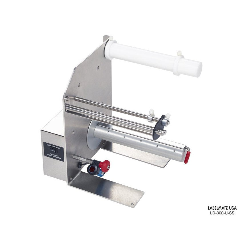 Labelmate Automatic Label Dispenser for transparent & opaque labels up to 8.5” wide LD-300-U-SS-Dispensers-CardBoardCore