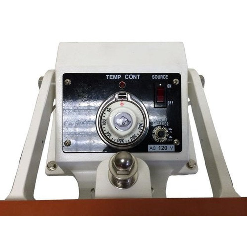 Sealer Sales 8" W-Series Direct Heat Foot Sealer With 15mm Meshed Seal Width With Height Extender - PTFE Coated - (1 Count)-Processing and Handling Supplies-CardBoardCore